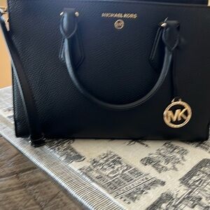 Michael Kors Black Leather Tote Bag